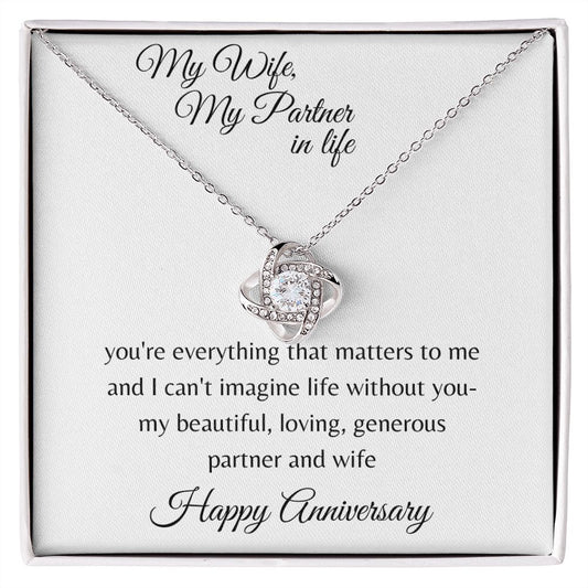 Happy Anniversary Love Knot Necklace