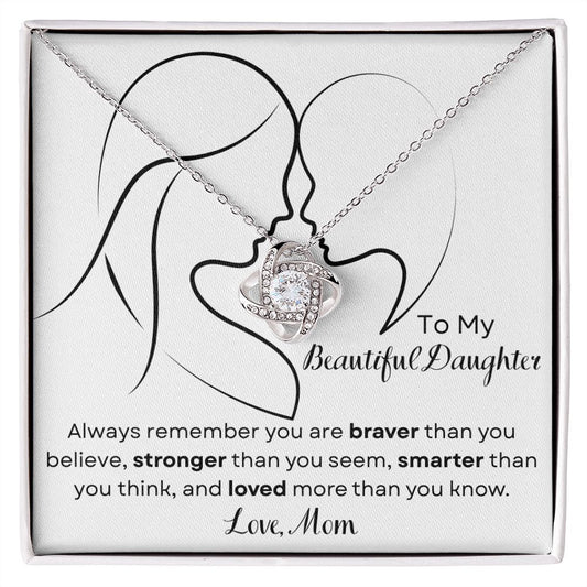 Daughter - Braver Than You Believe Necklace Gift