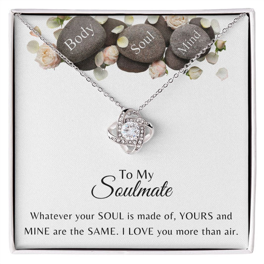 To My Soulmate Love Knot Necklace