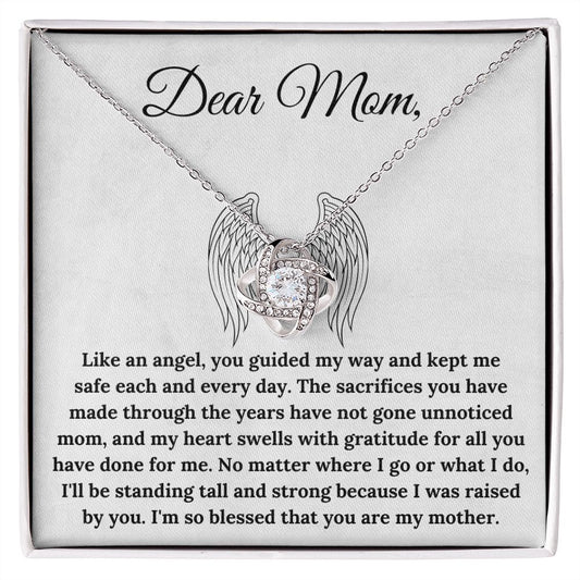 Dear Mom Love Knot Necklace | I'm So Blessed That You Are My Mother