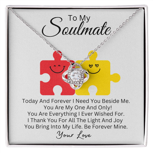 To My Soulmate Love Knot Necklace | Be Forever Mine