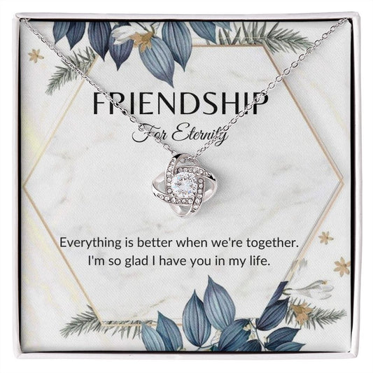 Friendship For Eternity Love Knot Necklace