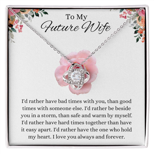 To My Future Wife Love Knot Necklace