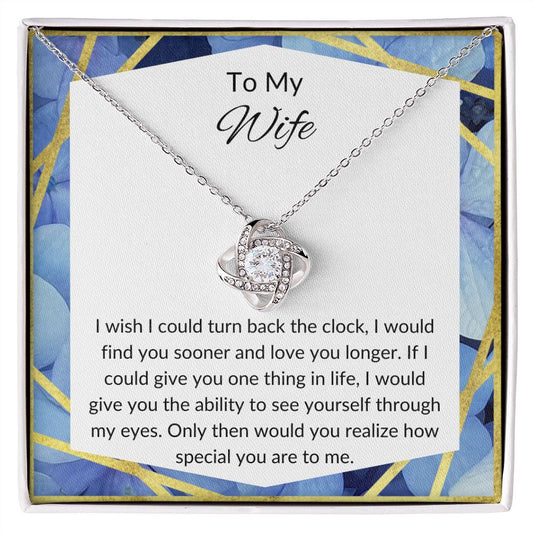 To My Wife Love Knot Necklace