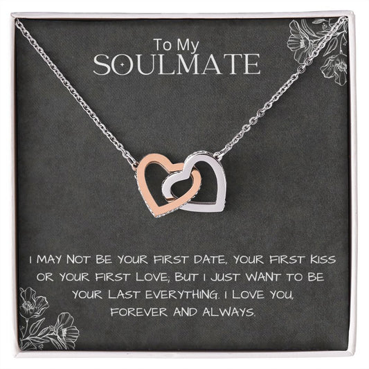To My Soulmate Interlocking Hearts Necklace | I Love You Forever And Always