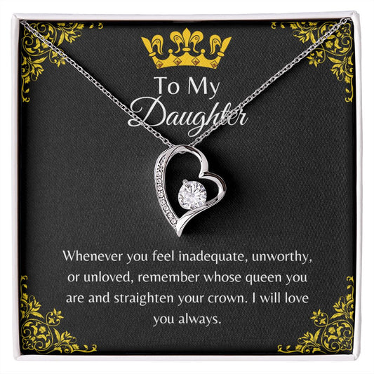 To My Daughter Forever Love Necklace