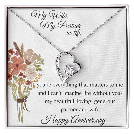 Happy Anniversary Forever Love Necklace