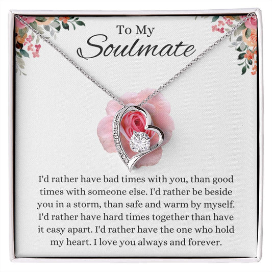 To My Soulmate Forever Love Necklace