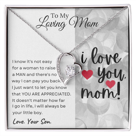 To My Loving Mom Forever Love Necklace | I Love You Mom!