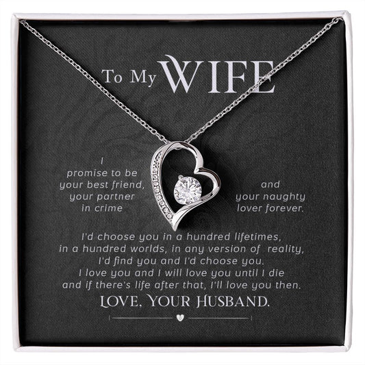 To My Wife Forever Love Necklace | My Partner In Crime