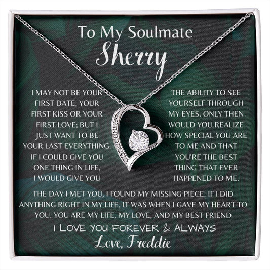 Personalized Custom Message Card Necklace Gift For Soulmate