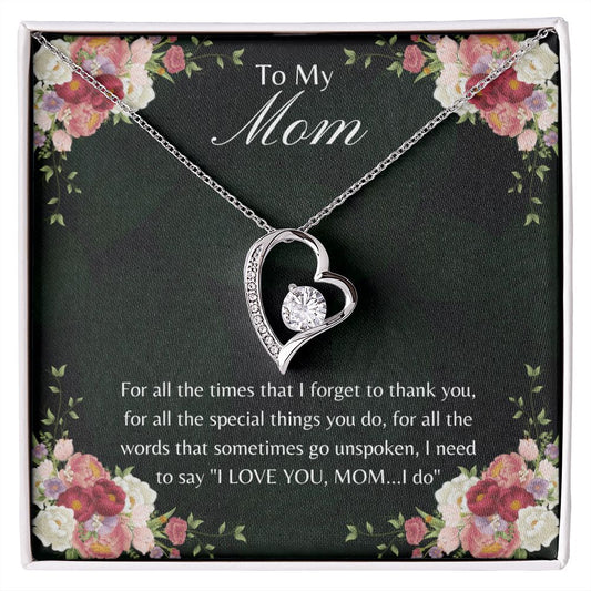 To My Mom Forever Love Necklace Gift For Mom