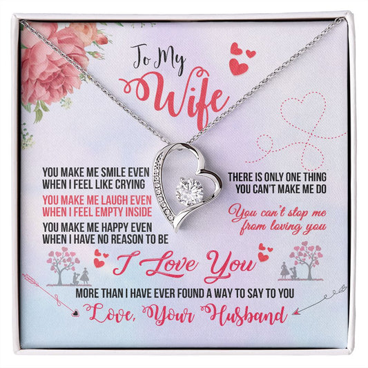 To My Wife Forever Love necklace | You Make Me Smile