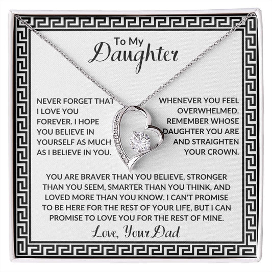 To My Daughter Forever Love Necklace | Never Forget That I Love You | Love, Dad