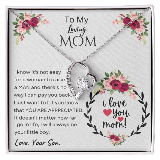 To My Loving Mom Forever Love Necklace | You Are Appreciated