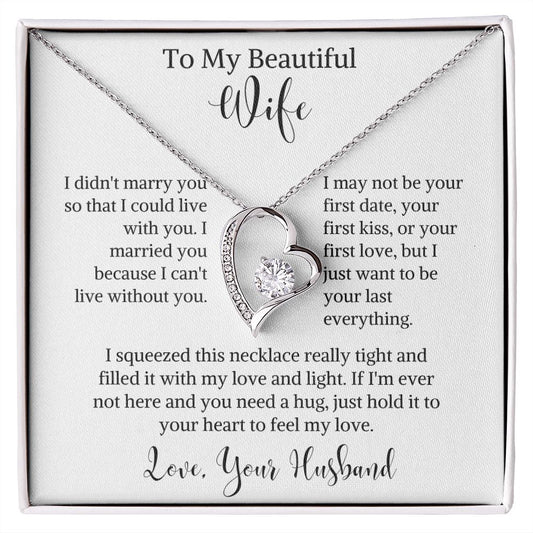 To My Beautiful Wife Forever Love Necklace