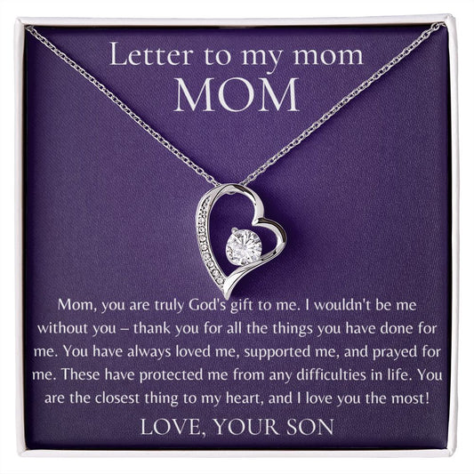 Letter To My Mom | You're Truly God's Gift To Me Necklace