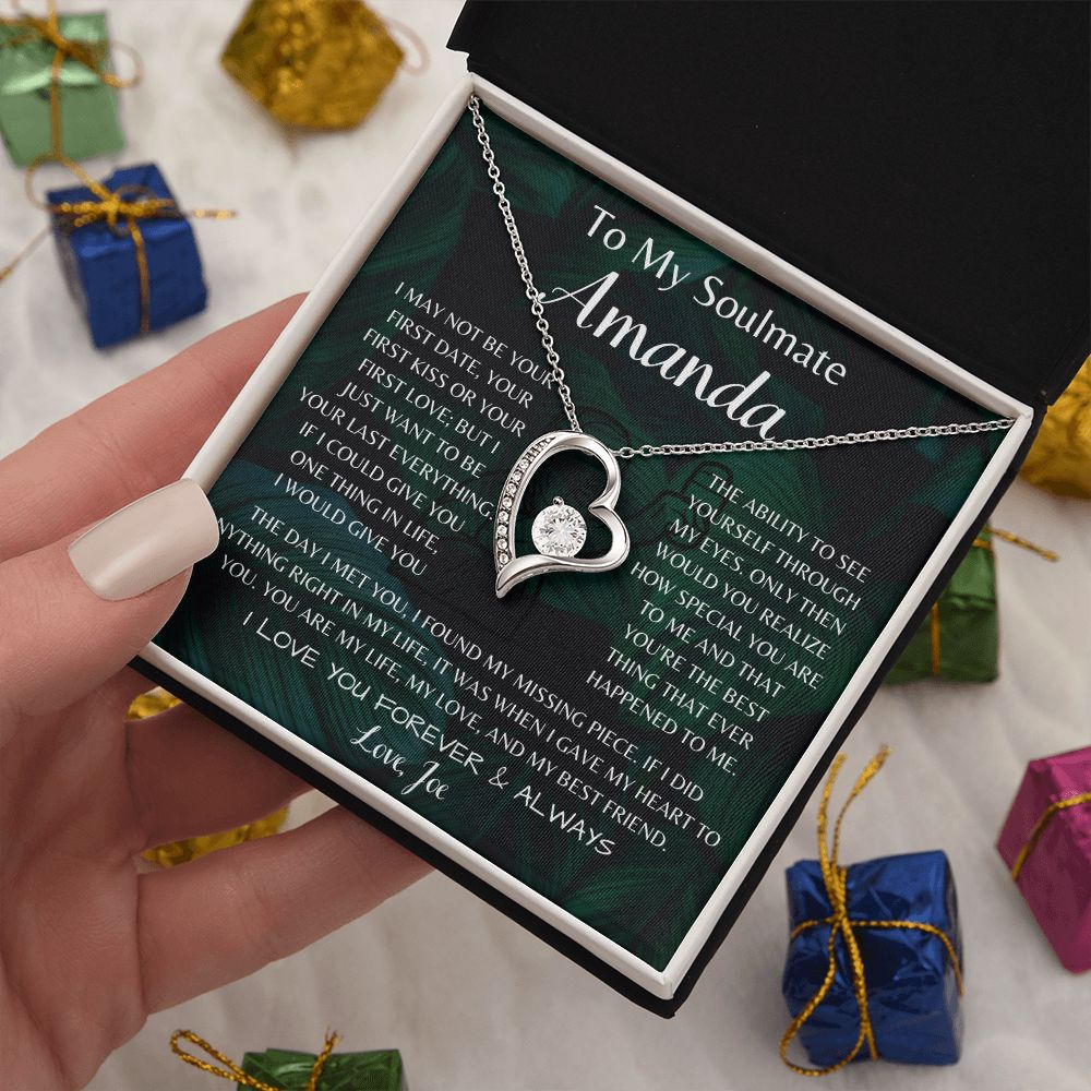 To My Soulmate Amanda Forever Love Necklace